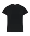 The Row Calibi Silk Blend Crew Neck T-shirt In Black