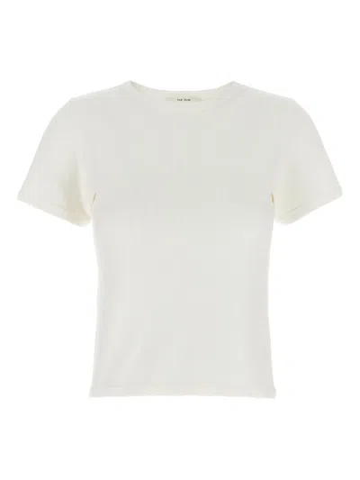 The Row Torya Ribbed Crew-neck T-shirt In White