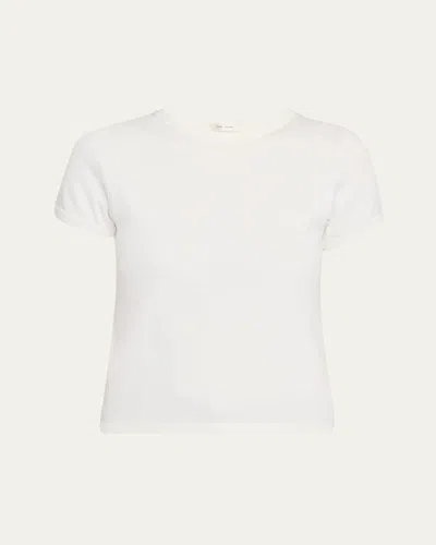 The Row Torya Short-sleeve Slim T-shirt In White