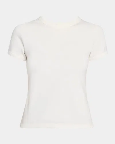The Row Torya Short-sleeve Slim T-shirt In White