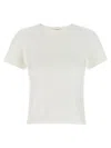 The Row Torya Ribbed Crew-neck T-shirt In White