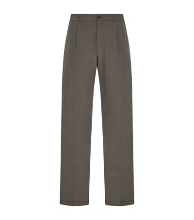 The Row Tosca Wool Trousers In Brown