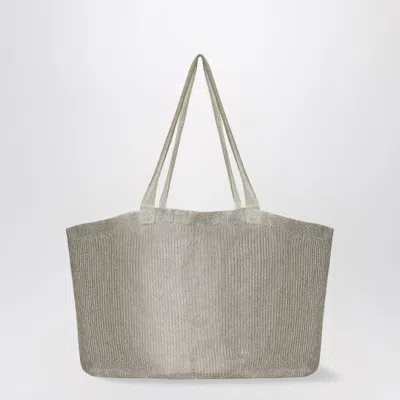 The Row Tote Bag Imogen Silver In Steel Mesh