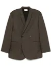 The Row Long-sleeved Suit Coat In Braun