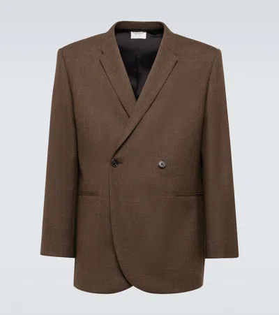 The Row Toyo Wool Suit Jacket In Brown