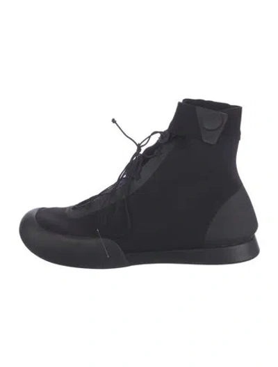 Pre-owned The Row Tr 2 Neoprene Lace-up Boots In Black