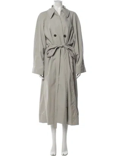 Pre-owned The Row Trench Coat In Gray