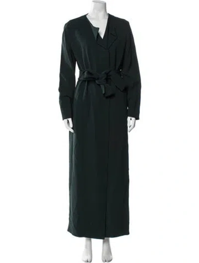 Pre-owned The Row Trench Coat In Green