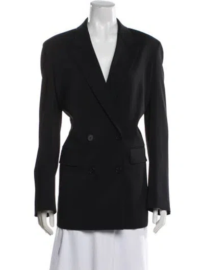 Pre-owned The Row 'tristana' Virgin Wool Blazer In Black