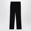 The Row Zuzana Cotton Straight-leg Ankle Pants In Black