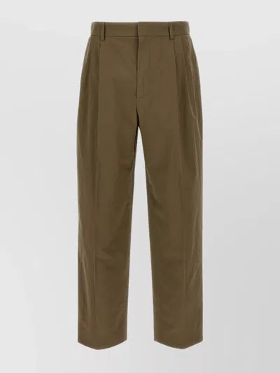 The Row Trousers Front Pleated Belt Loops In Brown