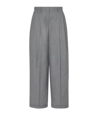 The Row Trousers Grey In Gray