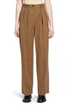 The Row Tailored Trousers With Pleats And Pockets In Brown