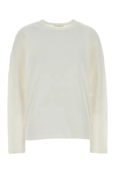 The Row White Cotton Floris T-shirt In Neutral