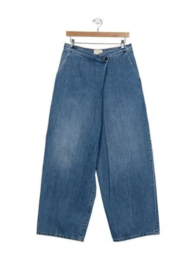 Pre-owned The Row Tunna Wide Leg Jeans In Blue
