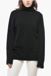 The Row Stepny Wool And Cashmere Turtleneck Sweater In Black