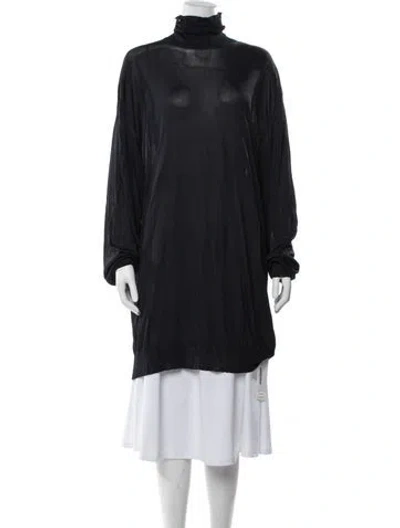 Pre-owned The Row Turtleneck Long Sleeve Tunic In Black