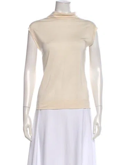 Pre-owned The Row Turtleneck Sleeveless Top In Neutral