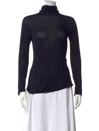 Pre-owned The Row Turtleneck Sweater In Blue