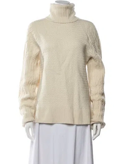 Pre-owned The Row Turtleneck Sweater In Neutrals/white
