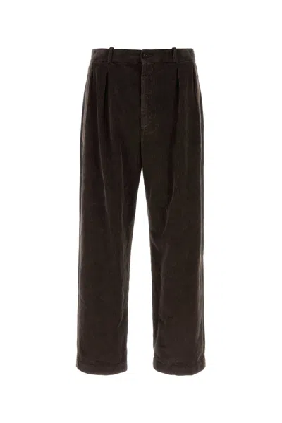 The Row Tuxedo-style Cotton Pant In Brown