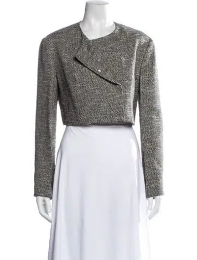 Pre-owned The Row Tweed Pattern Jacket In Gray