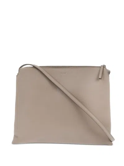 The Row Twin Leather Crossbody Bag In Neutral