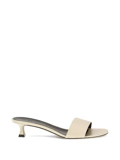 The Row Two Slide Sandals In Neutral