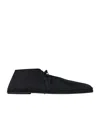 The Row Tyler Lace Up Suede Shoes In Black