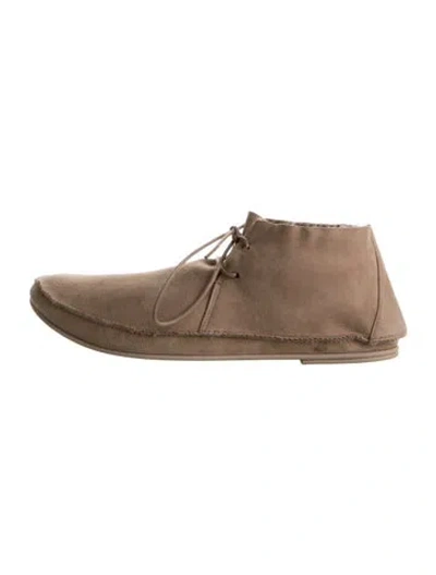 Pre-owned The Row Tyler Suede Boots In Neutrals