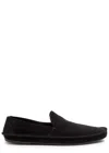 The Row Tyler Suede Loafers In Black