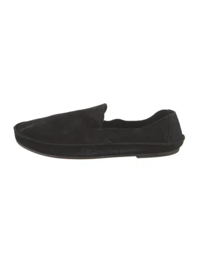 Pre-owned The Row Tyler Suede Loafers In Black