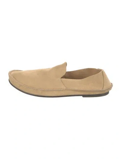 Pre-owned The Row Tyler Suede Loafers In Neutral