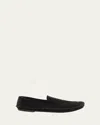 The Row Tyler Suede Moccasin Loafers In Black