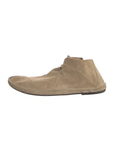 Pre-owned The Row Tyler Suede Mules In Neutral