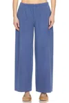 The Row Ukira Cotton Wide Leg Pants In Blue