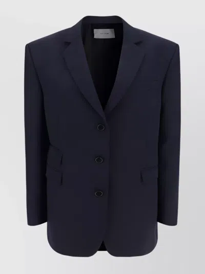 THE ROW ULE WOOL BLAZER JACKET WITH STRUCTURED SHOULDERS
