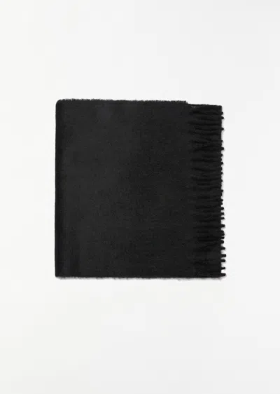 The Row Uma Mohair Wool Scarf In Black