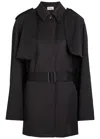 The Row Usuaia Belted Wool Trench Jacket In Black