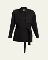 The Row Usuaia Trench Coat Belted Waist Design In Black