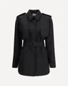 The Row Usuaia Trench Coat Belted Waist Design In Black