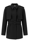 The Row Usuaia Trench Coat Belted Waist Design In Black