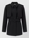 The Row Usuaia Trench Coat Belted Waist Design In Black