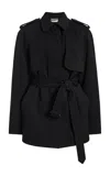 The Row Usuaia Belted Wool-twill Jacket In Black