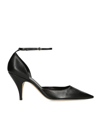 The Row Uxor Leather Pumps In Black