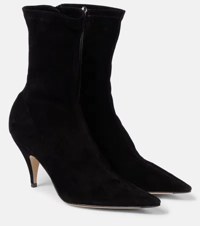 THE ROW LIISA SUEDE ANKLE BOOTS
