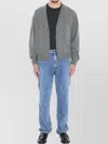 The Row V-neck Cardigan With Ribbed Trims And Long Sleeves In Multi