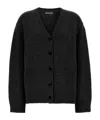 The Row V-neck Long-sleeved Cardigan In Black