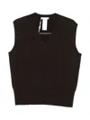 The Row V-neck Sleeveless Pullover In Black