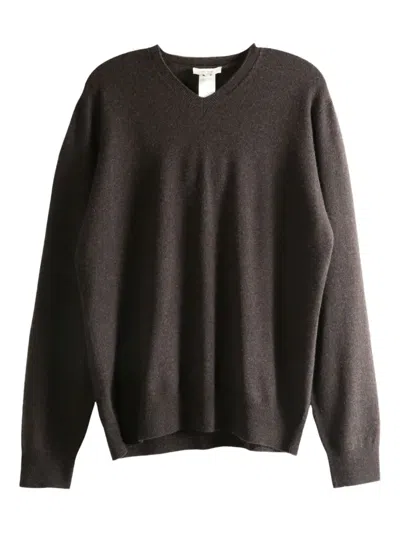 The Row V-neck Sweater In Gray